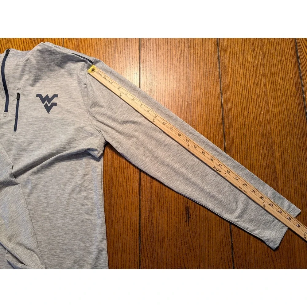 Colosseum West Virginia Mountaineers Mens Large Gray 1/4 Zip Pullover WVU NEW